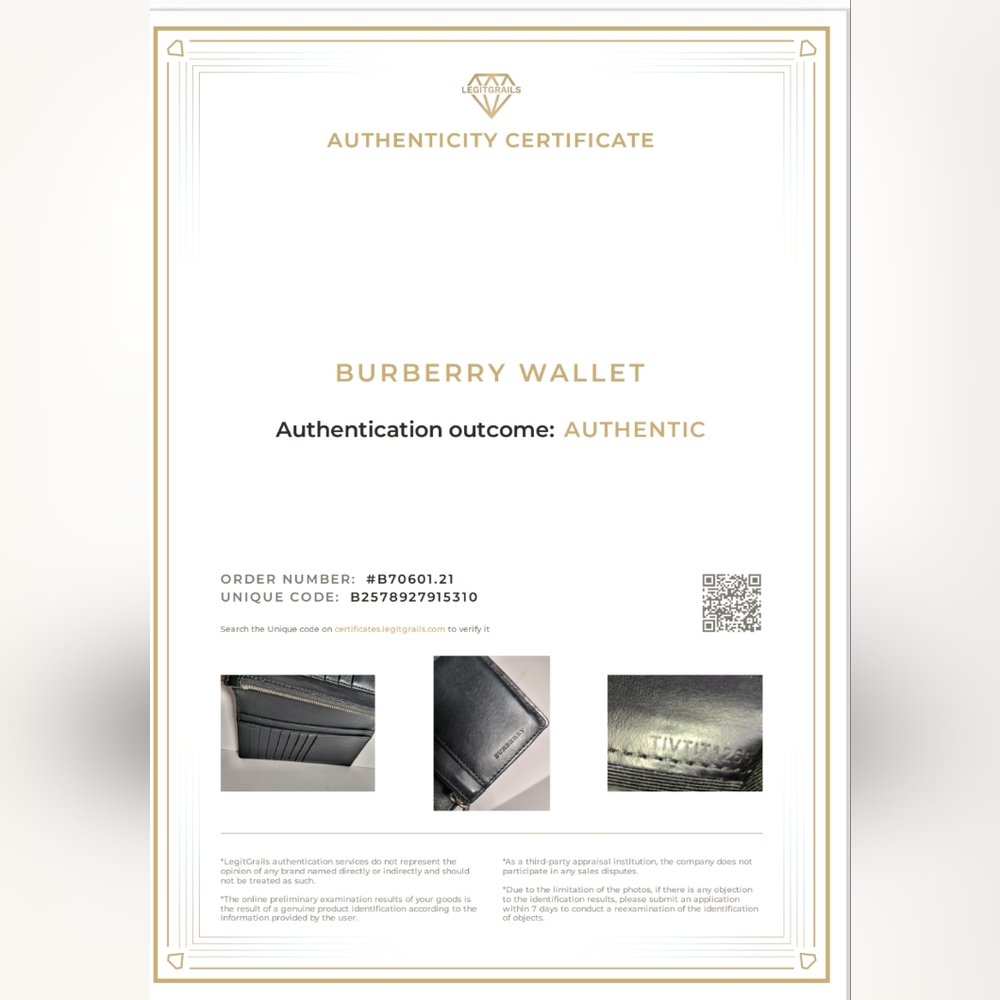 Burberry Checkered Passport Holder - Picture 2 of 9
